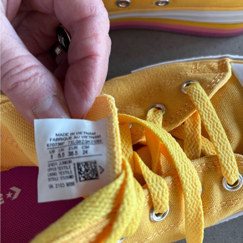 Converse Yellow Low-Top Canvas Women's Sneakers - Picture 4 of 5